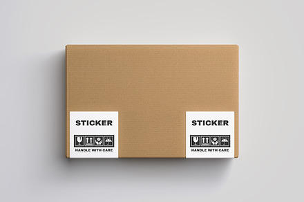 Sticker Box Mockup