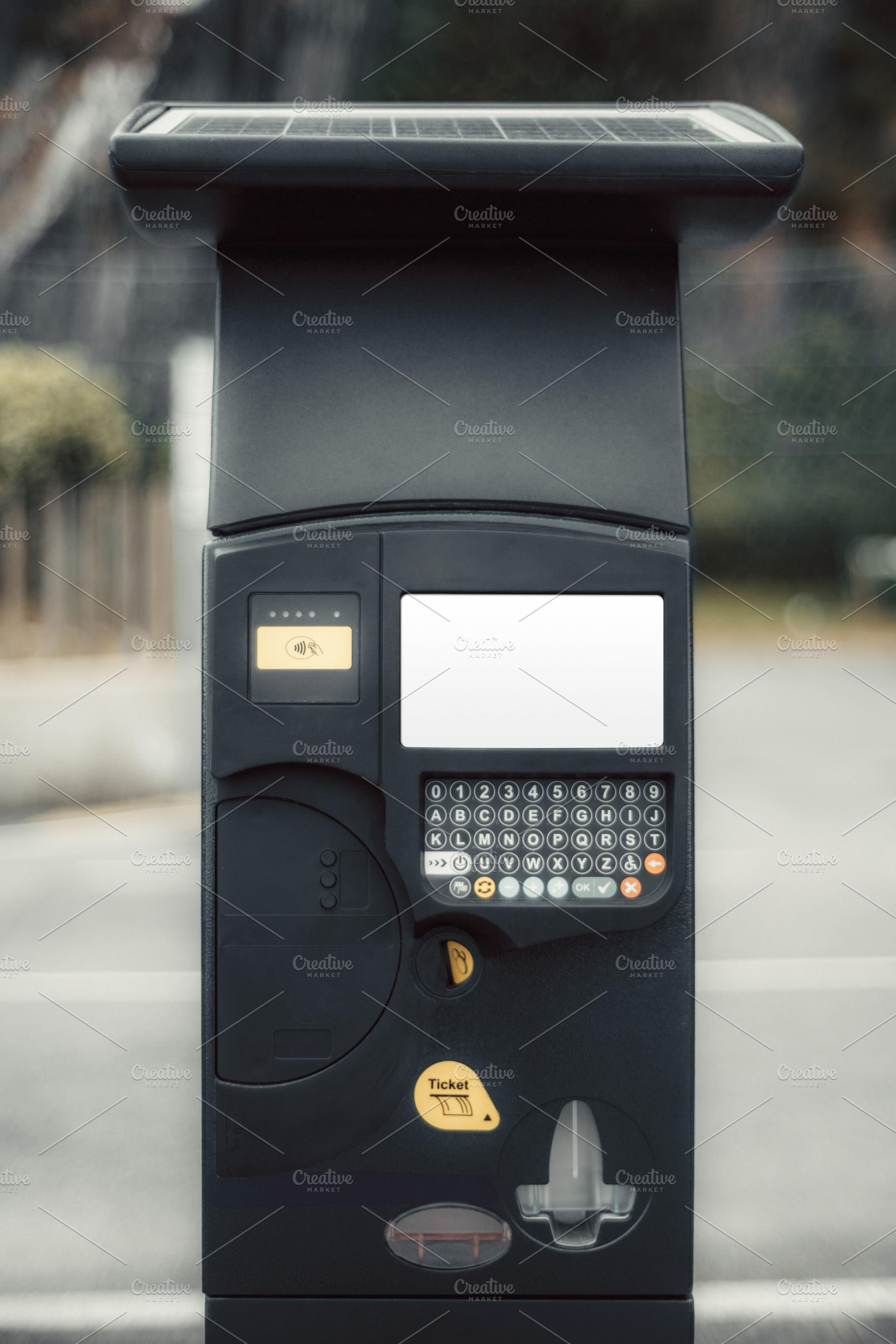 Parking terminal with screen mock-up, a Technology Photo by SkyNext