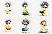 Whimsical Duck Clipart Bundle, a Seasonal Illustration by CreationArt (Thumbnail 3 of 7)