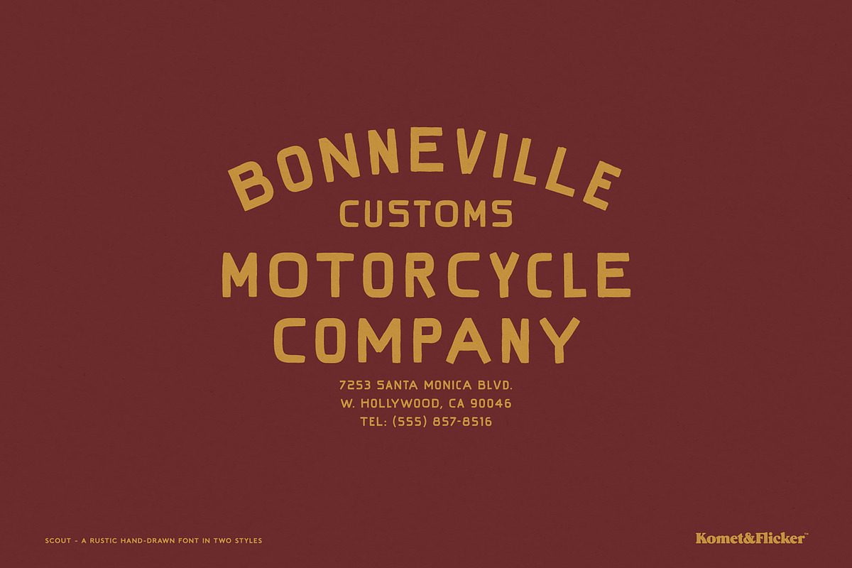 Scout - A Rustic Hand Drawn Font, a Sans Serif Font by Komet & Flicker (Photo 4 of 12)