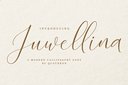 Juwellina Modern Calligraphy, a Script Font by Quothron (Thumbnail 1 of 10)