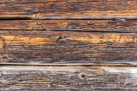 Close up of weathered wooden planks