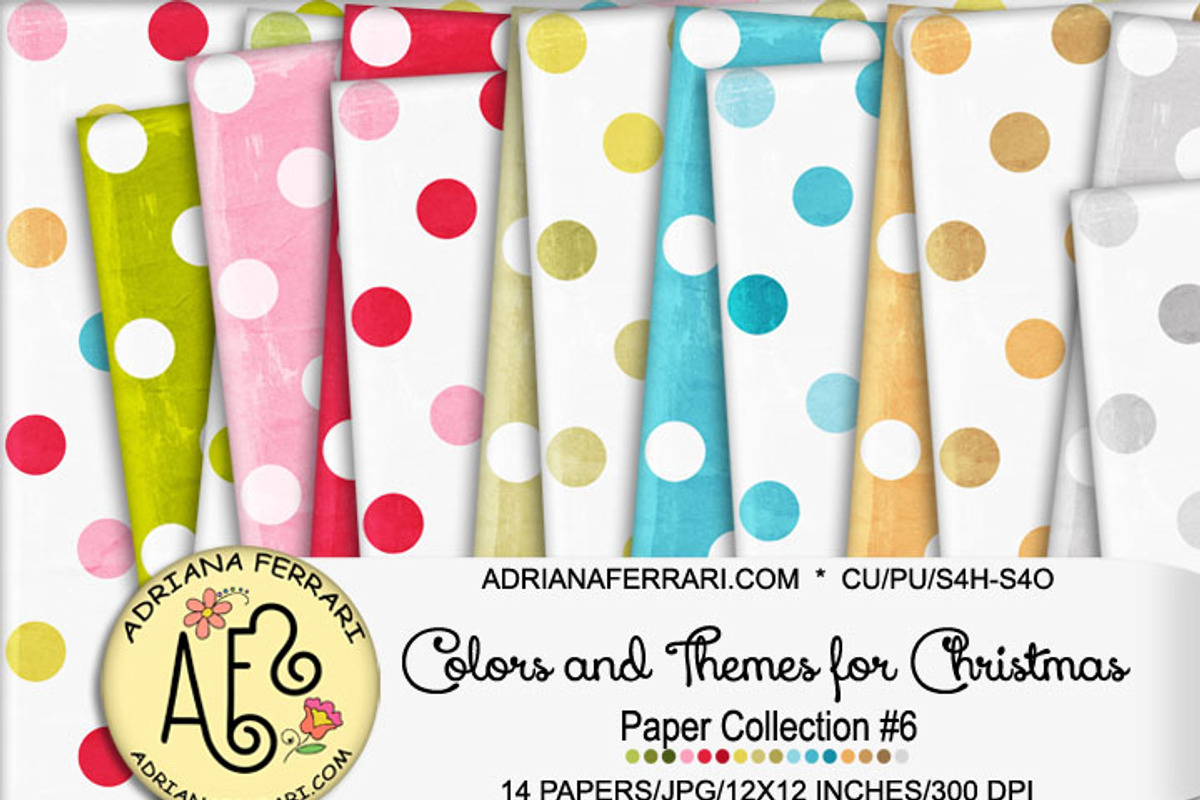 Colors and Themes for Christmas 6, a Pattern Graphic by Adriana Ferrari