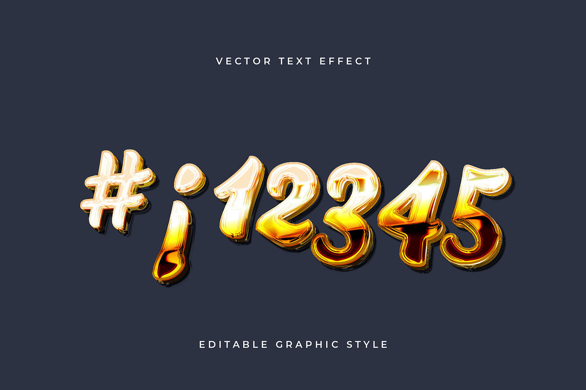 Golden Glossy Script Text Effect preview 2