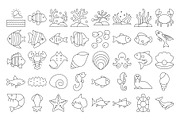 Sea Life Vector Icons Pack, an Icon by Vector Portal (Thumbnail 6 of 6)