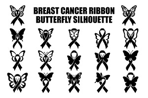 Breast Cancer Ribbon with Butterfly, a Seasonal Illustration by balal