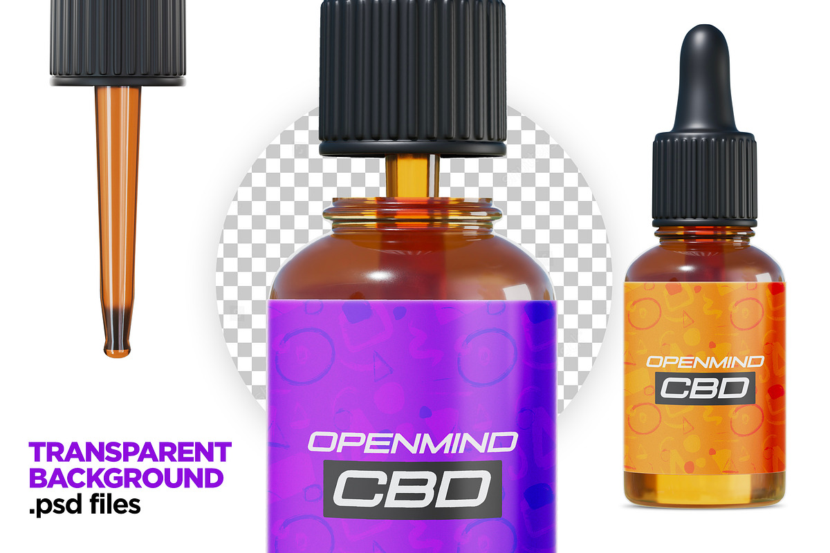 Photoreal Dropper Bottle Mockups, a Cups & Container Mockup by Layerform Design Co. (Photo 3 of 4)
