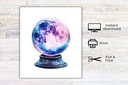 Full Moon Spooky Halloween Clipart, an Illustration by Canvas Craft (Thumbnail 7 of 7)