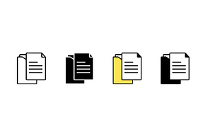 Set of four icon variations, an Object Illustration by skripnikbb