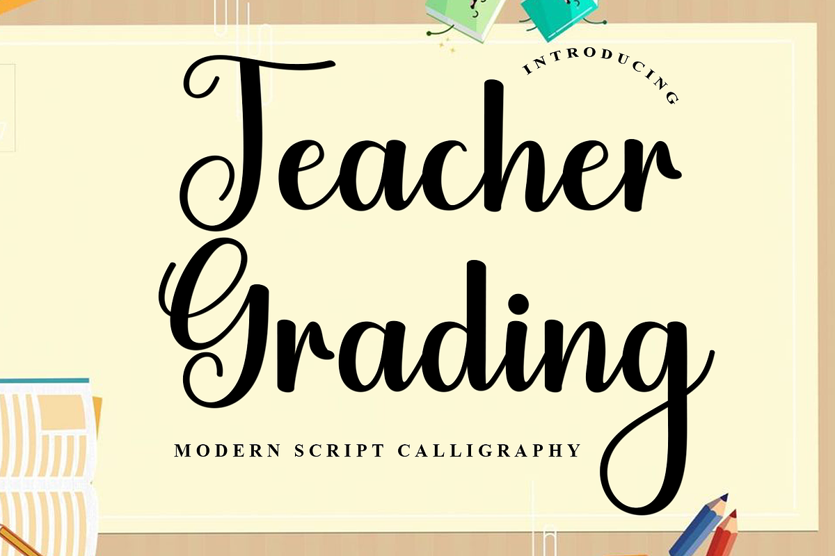 Teacher Grading, a Handwritten Font by FreshTypeINK (Photo 1 of 8)
