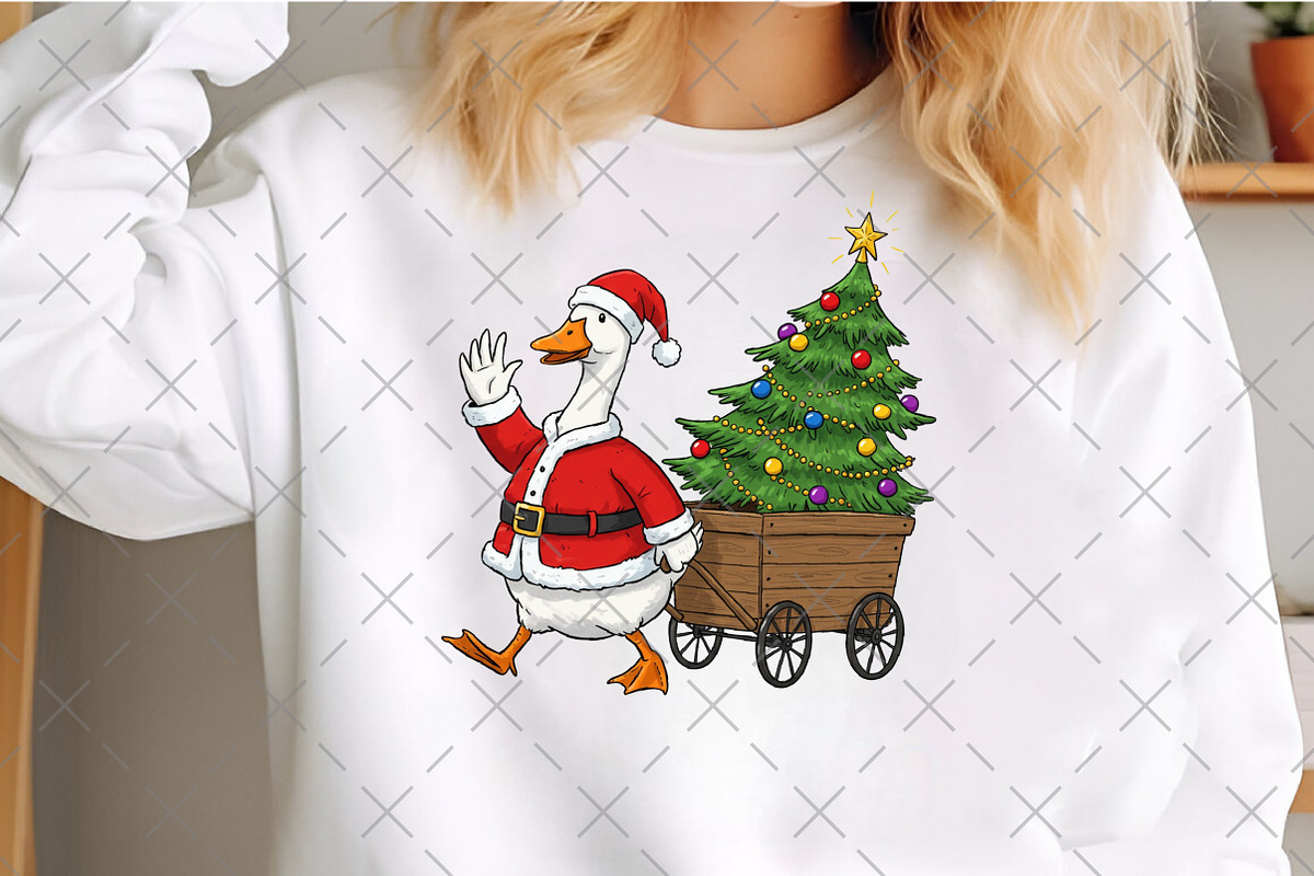 Christmas Goose Funny Christmas Tree, an Illustration by Craft Nest (Photo 3 of 6)