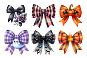 Halloween Coquette Bow Clipart, an Illustration by Daily.Designs (Thumbnail 5 of 5)