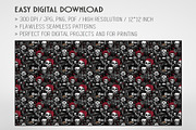 20 Seamless Emo Doodles Patterns, a Pattern Graphic by Nordic Design (Thumbnail 2 of 9)