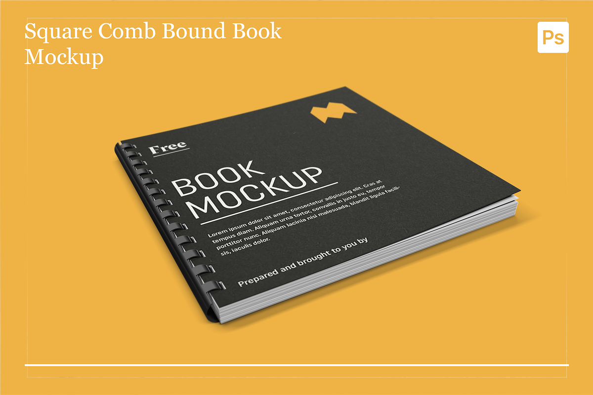 Square Comb Bound Book Mockups, a Books & Magazine Mockup by Xtrahive (Photo 3 of 8)