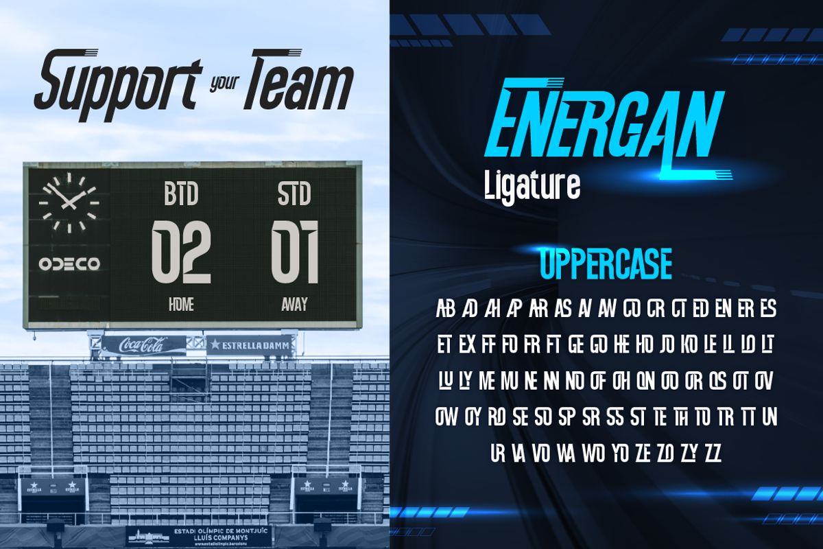 Energan, a Sans Serif Font by Burntilldead (Photo 4 of 12)