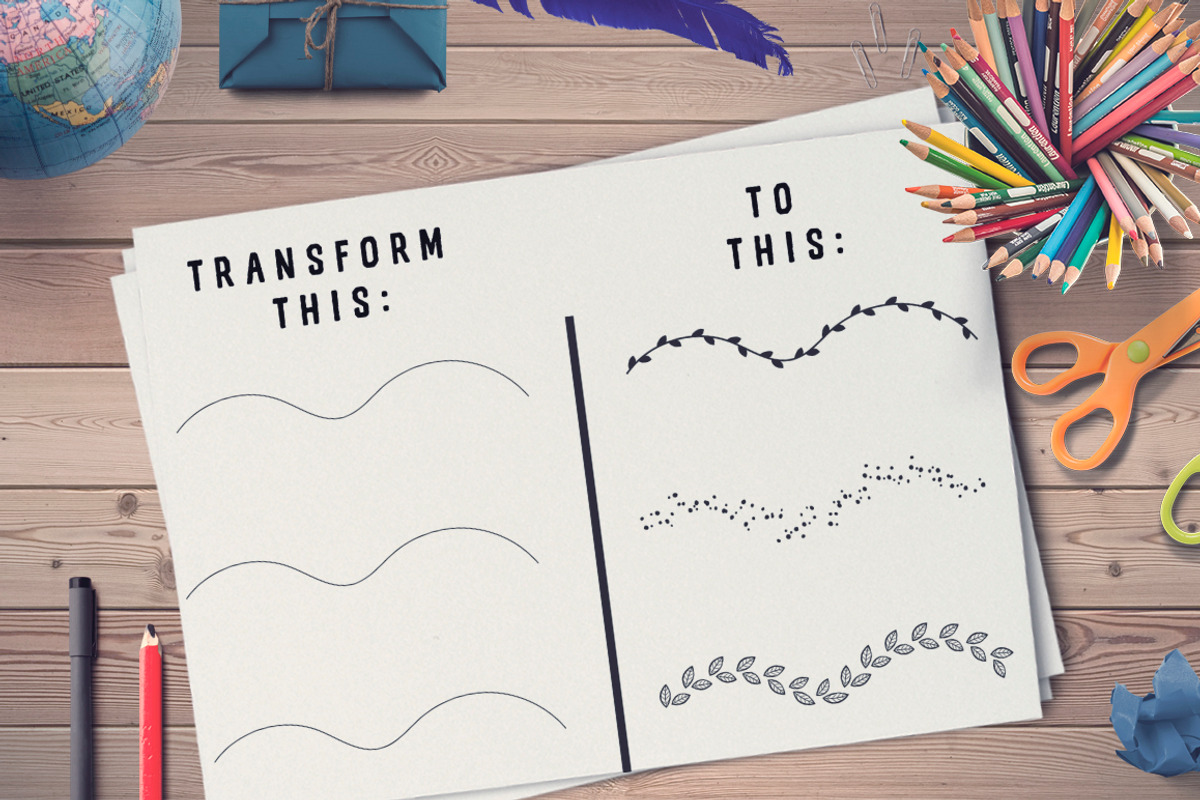 50 Hand Drawn Brushes, part 2 - AI, a Brush Add-On by Andrea De Oliveira (Photo 3 of 7)