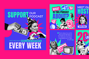 Instagram Posts Template for Podcast, a Social Media Template by JoanaCelina (Thumbnail 2 of 7)