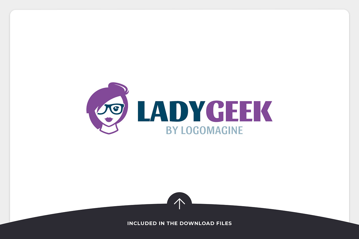 Lady Geek Logo Template, a Branding & Logo Template by LOGOMAGINE (Photo 12 of 16)