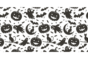 Cute seamless Halloween pattern