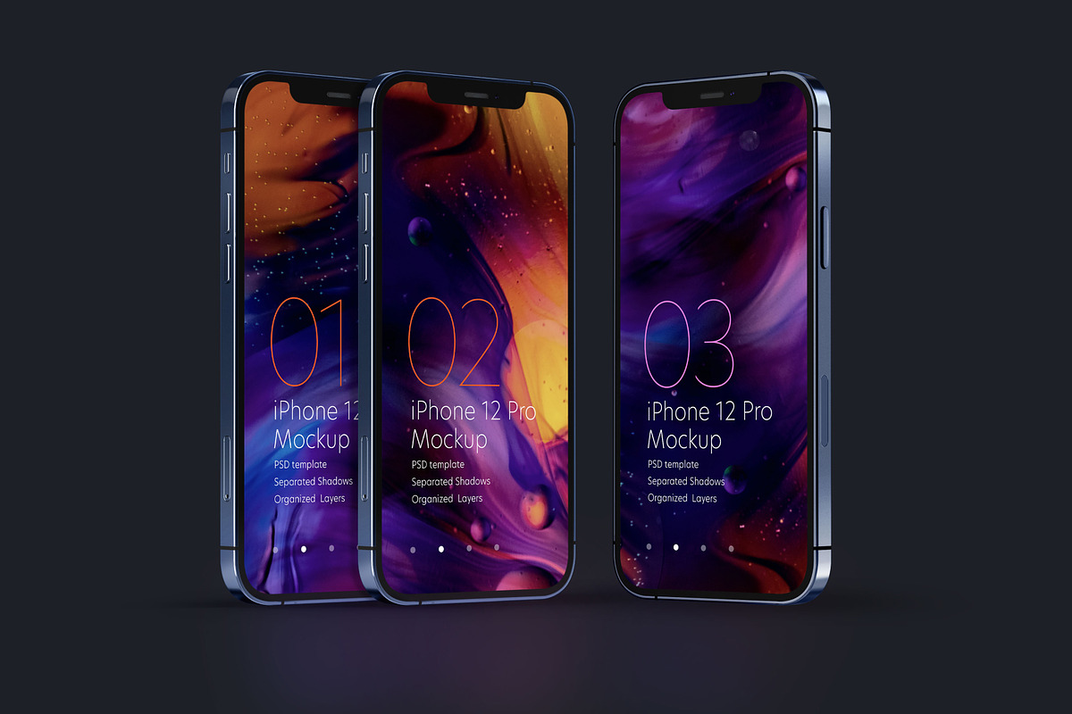 iPhone 12 Pro Mockup Set, an iPhone Mockup by Deeplab (Photo 7 of 17)