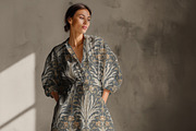 Long Sleeve Studio Dress Mockup, a Shirt Mockup by 1001 mockups (Thumbnail 4 of 9)