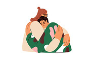 Happy people hugging with love set, a Person Illustration by Good Studio (Thumbnail 2 of 9)