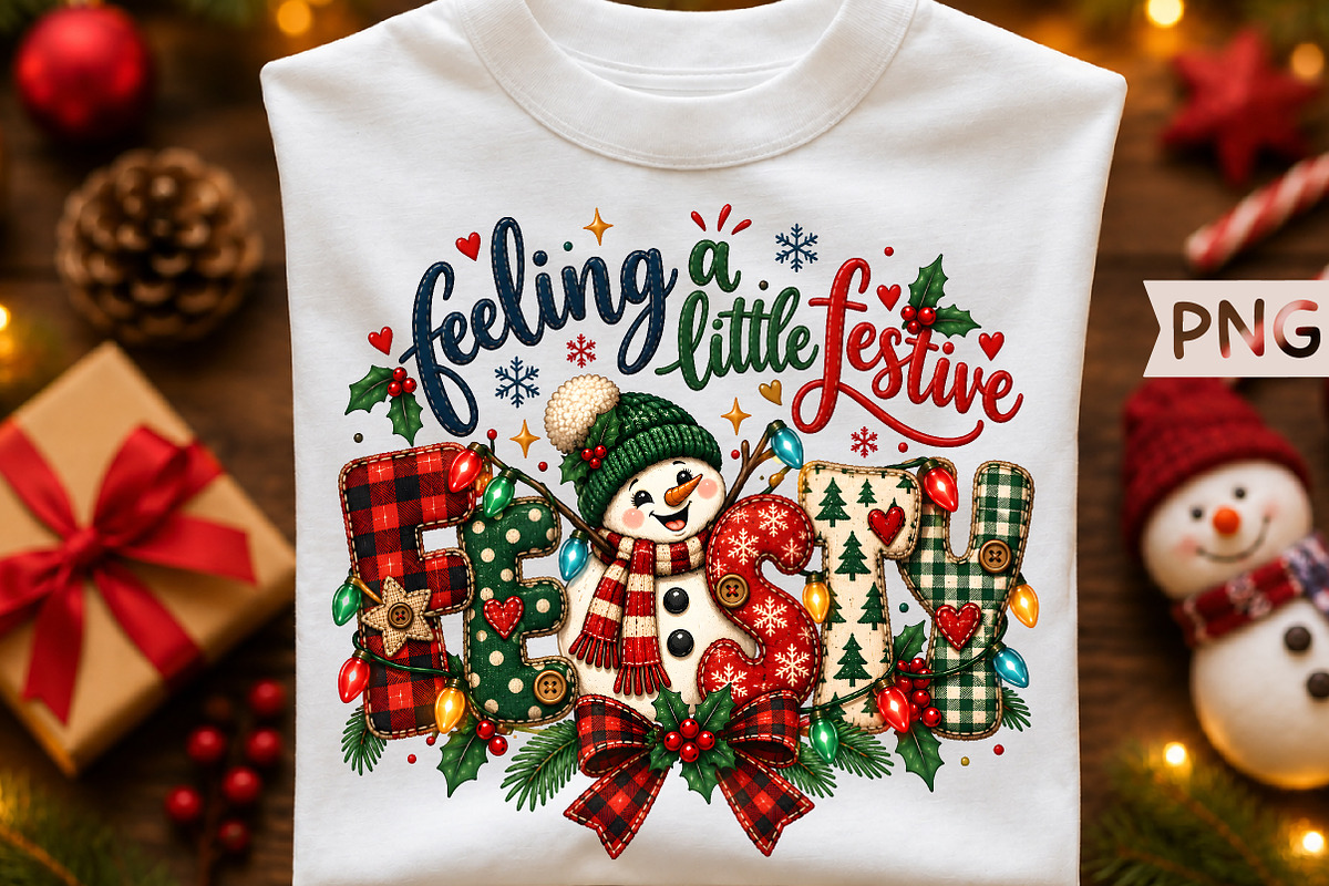 Feeling A Little Festive Snowman PNG, a Seasonal Illustration by Creative Art (Photo 1 of 3)