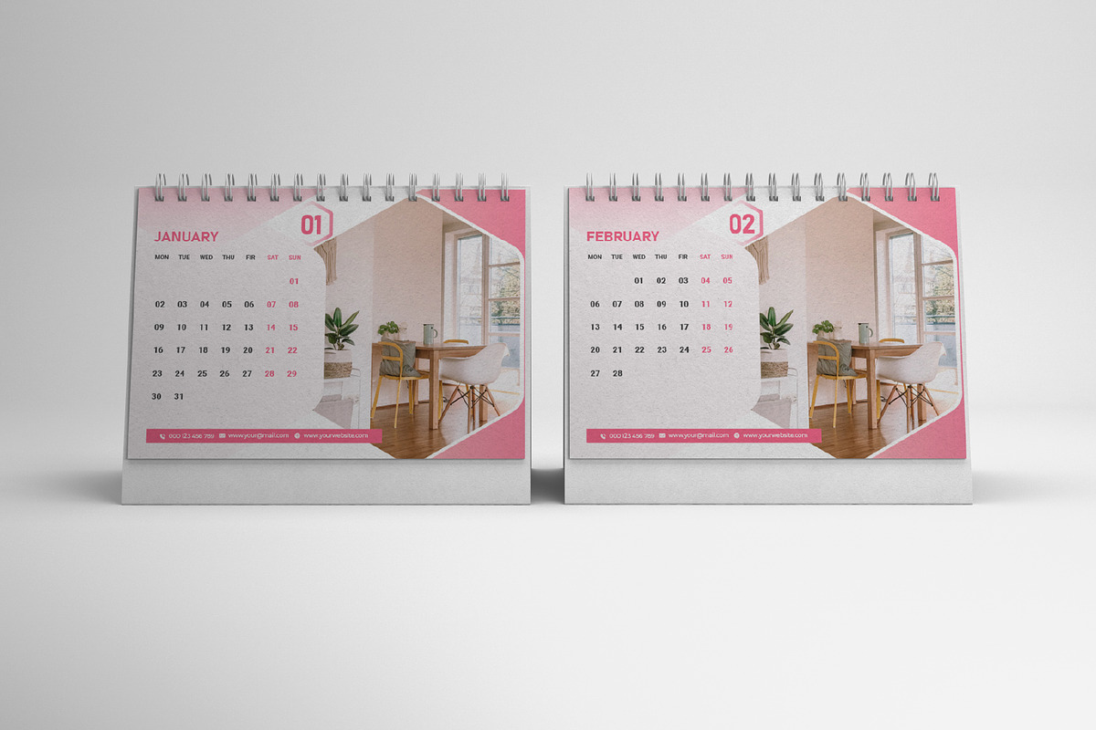 Desk Calendar 2023 Template., a Templates & Theme by Mk_Studio (Photo 1 of 3)