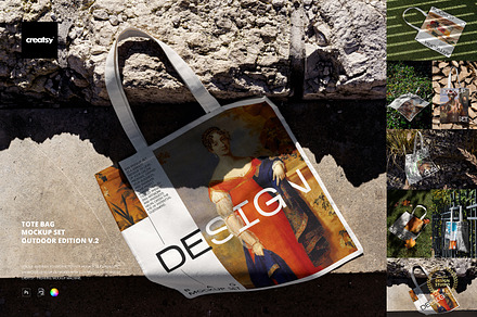 Tote Bag Mockup - Outdoor Edition, a Merchandise Mockup by creatsy5