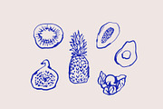 Hand drawn fruits collection, a Food Illustration by Anada Arty (Thumbnail 3 of 11)