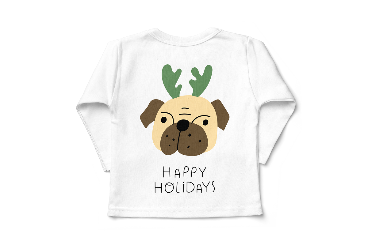Christmas woof. Cute dogs collection, an Animal Illustration by cutelevindesign (Photo 10 of 16)