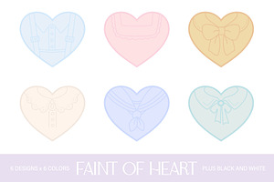 Faint of Heart Clipart Set
