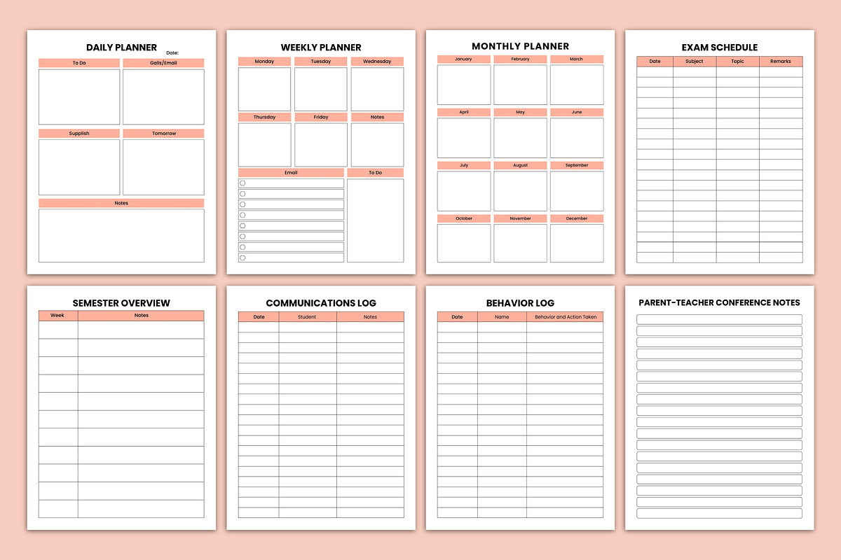Teacher Management Binder Canva Kdp, a Stationery Template by Mustafiz (Photo 4 of 5)