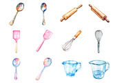 Kitchen Utensils Clipart, an Illustration by Design Market (Thumbnail 2 of 3)