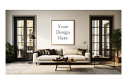 Frame mockup in home interior, a Household Mockup by VetalStock (Thumbnail 1 of 3)