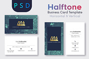 Halftone Business Card Template- S07, a Business Card Template by M6 Gallery (Thumbnail 1 of 5)