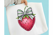 Cute Coquette Bow Strawberry Summer, an Illustration by Designking (Thumbnail 3 of 6)