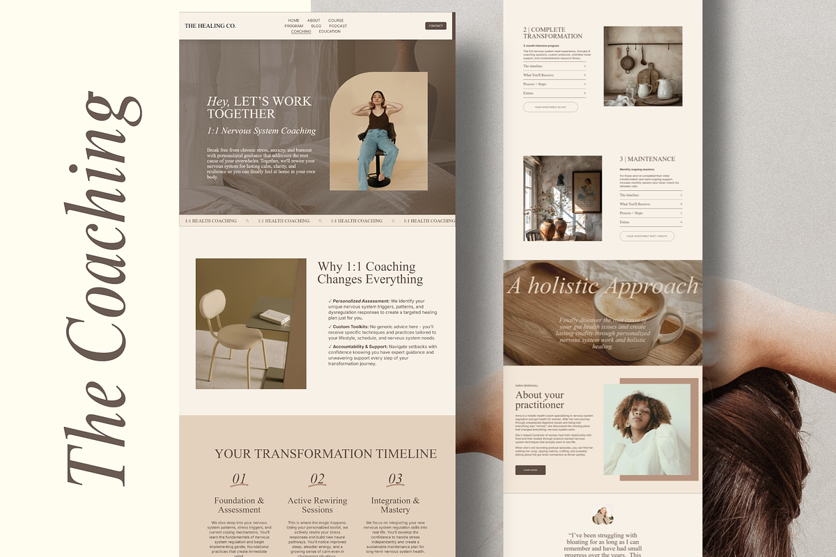 Squarespace Minimal Coach Website preview 3