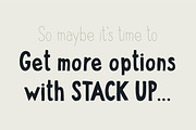 Stack up - The universal font family, a Sans Serif Font by Vitek Graphic (Thumbnail 5 of 6)