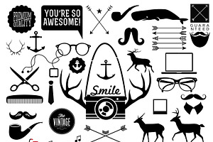 Hipster stuff, icons illustratisons