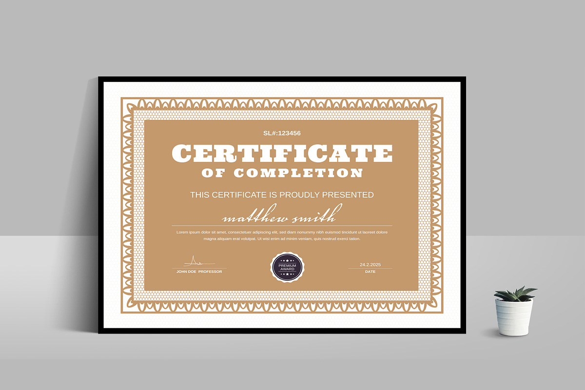 Certificate Design, a Stationery Template by MightyDesign (Photo 2 of 6)