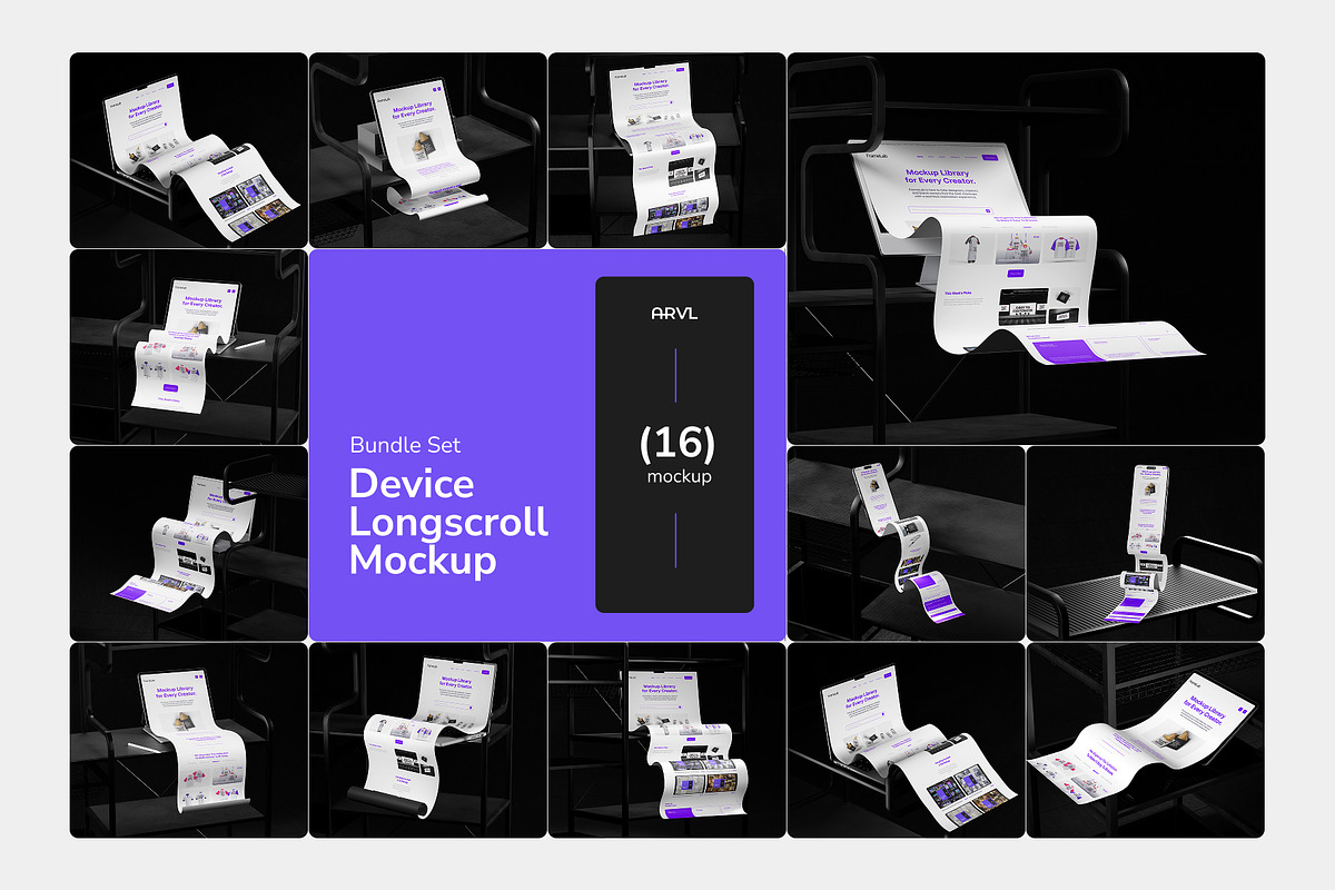 Device Longscroll – Mockup Bundle, a Product Mockup by Arvalamockup (Photo 1 of 11)