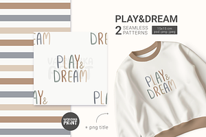 Stripes & Lettering patterns, a Pattern Graphic by vatrushkaprint_store
