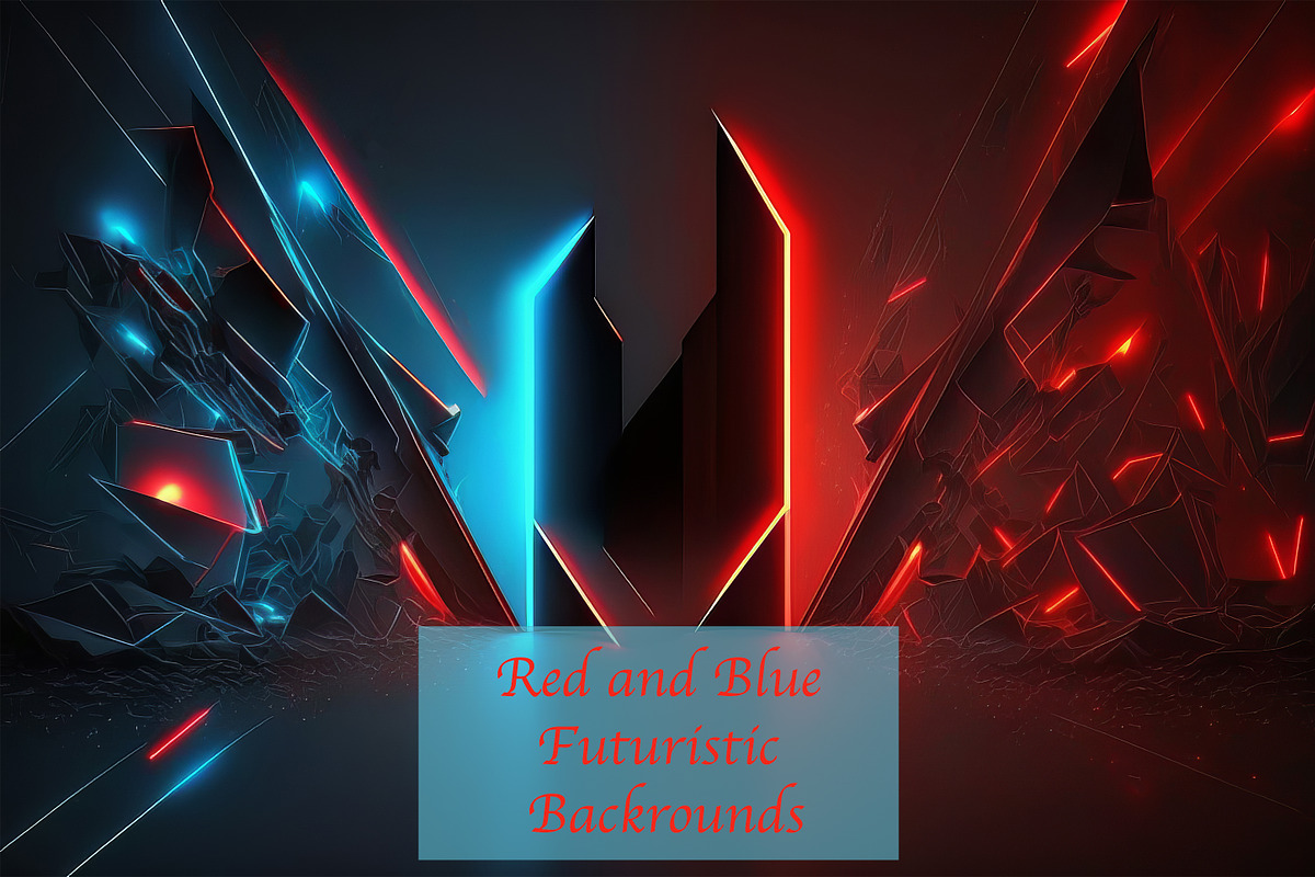 Red and Blue Futuristic Backgrounds, a Background Graphic by Bilgep_design (Photo 1 of 17)
