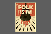 Folk Music Fest vector poster set, an Object Illustration by PoPaShop (Thumbnail 6 of 8)