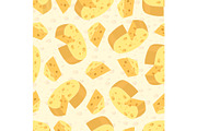 Yellow round cheese heads seamless, a Food Illustration by Vectorbuum (Thumbnail 1 of 3)
