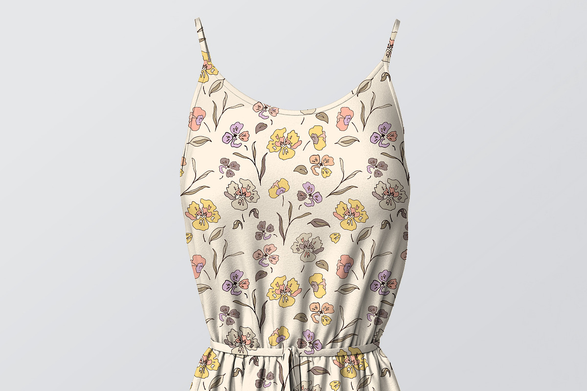 Garden Violets, a Pattern Graphic by MalyskaStudio (Photo 2 of 13)