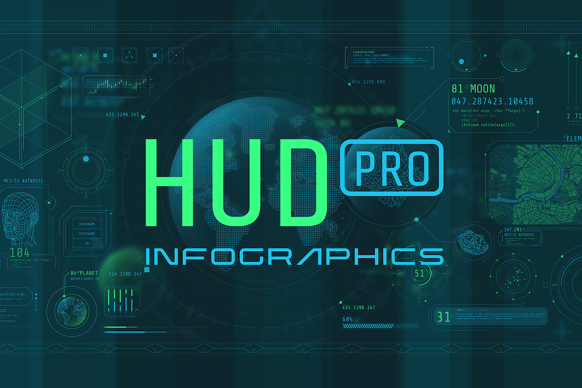 HUD Pro Infographic Elements, an Object Graphic by ConceptCafe (Photo 1 of 30)