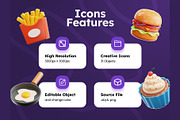 Fast Foods 3D Icons, a Food & Drink 3D Model by Rakata Studio (Thumbnail 2 of 7)