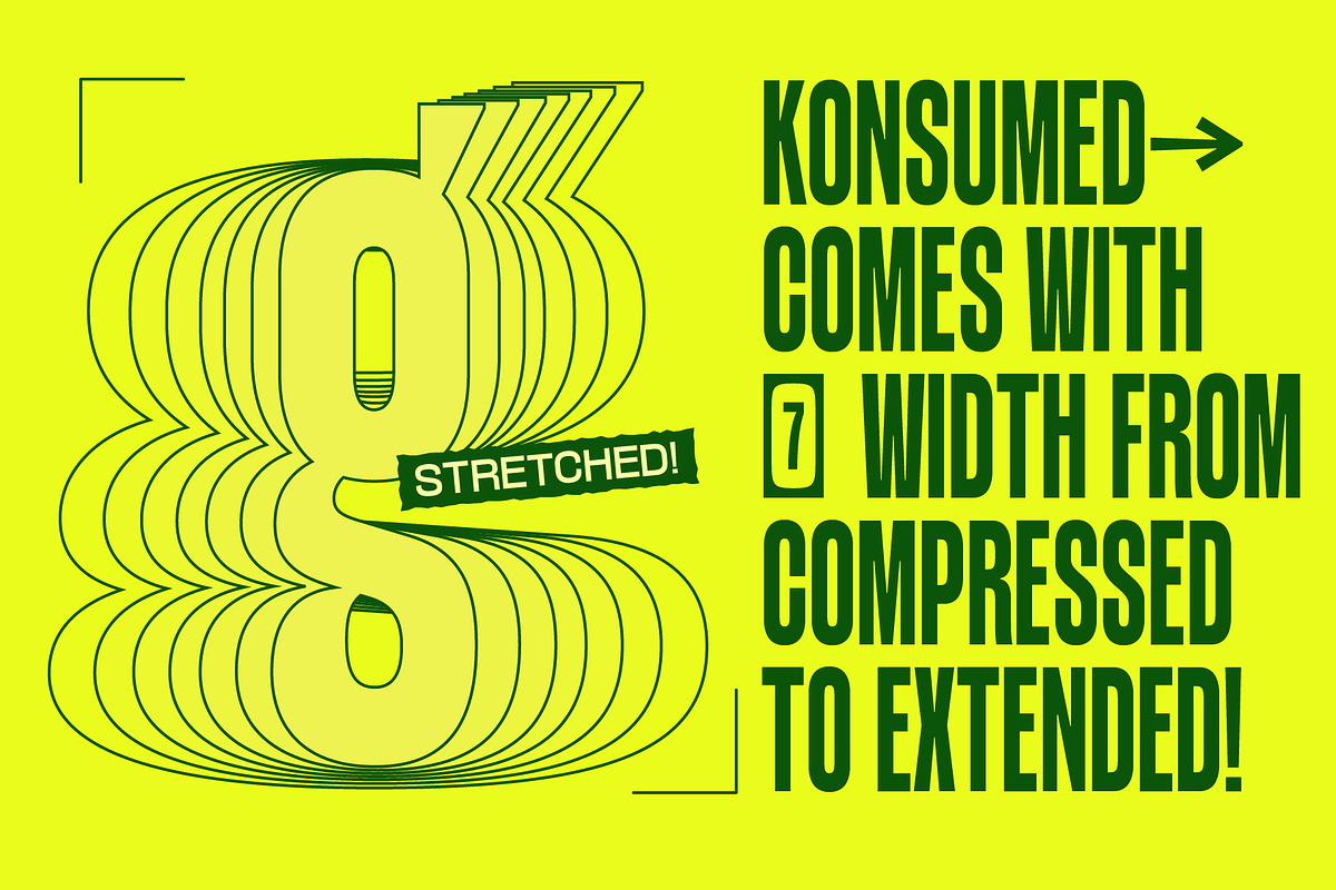 Konsumed - Blurred Sans Family, a Sans Serif Font by The Native Saint Club (Photo 3 of 16)